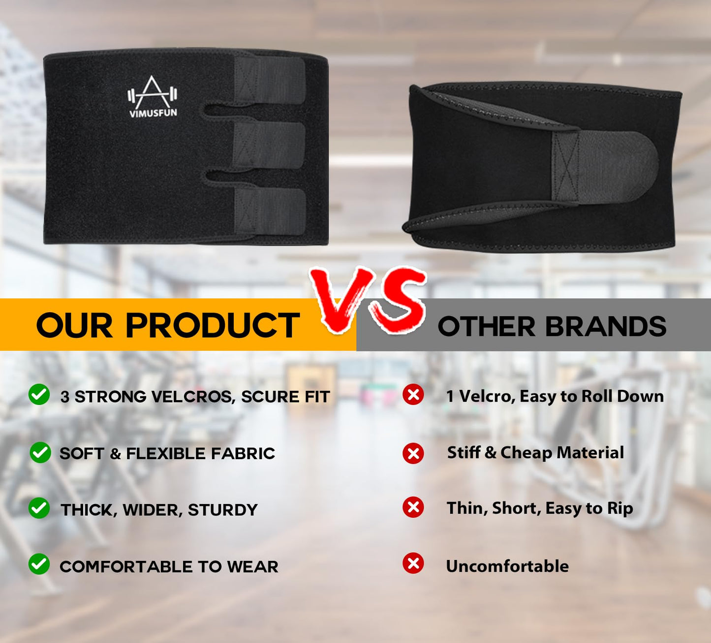 Waist Trimmer Belt Men Sweat Band Stomach Wrap, Waist Trainer for Women Workout